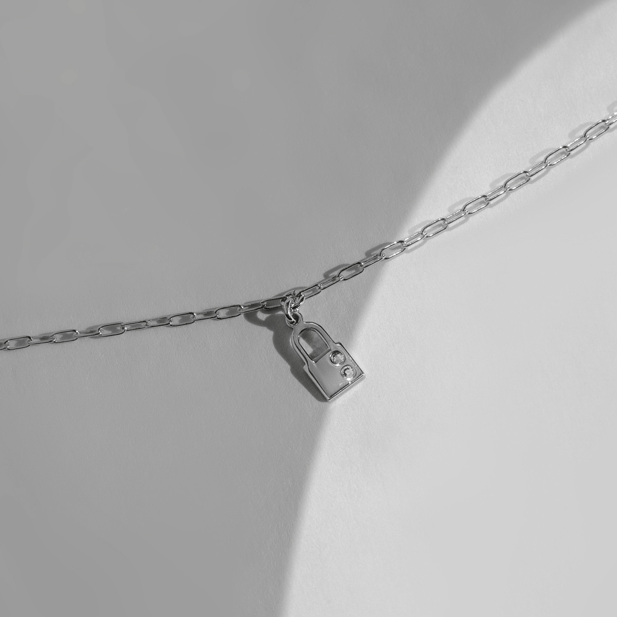 Collar Candado Plata - Imagen 3