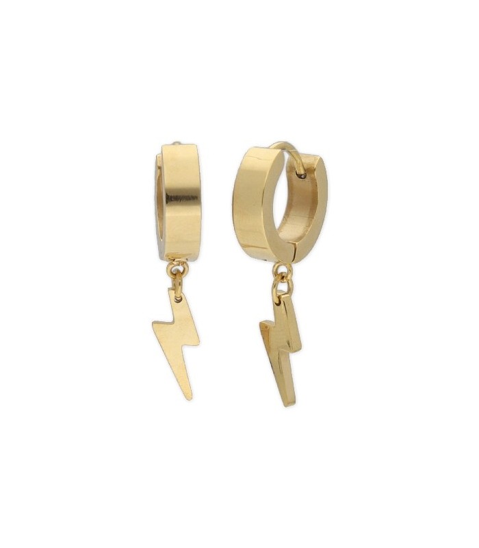 Aro Acero con Rayo Dorado