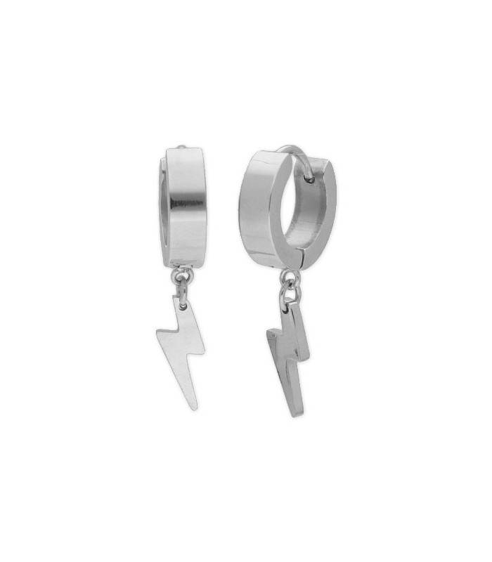 Aro Acero con Rayo Plateado