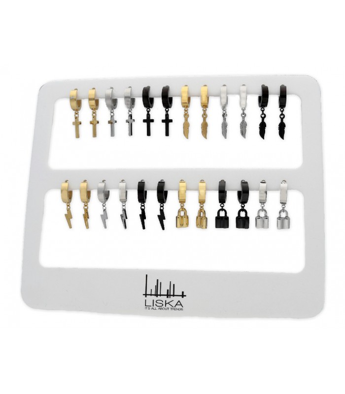 Aro Acero con Cruz Negra - Imagen 2