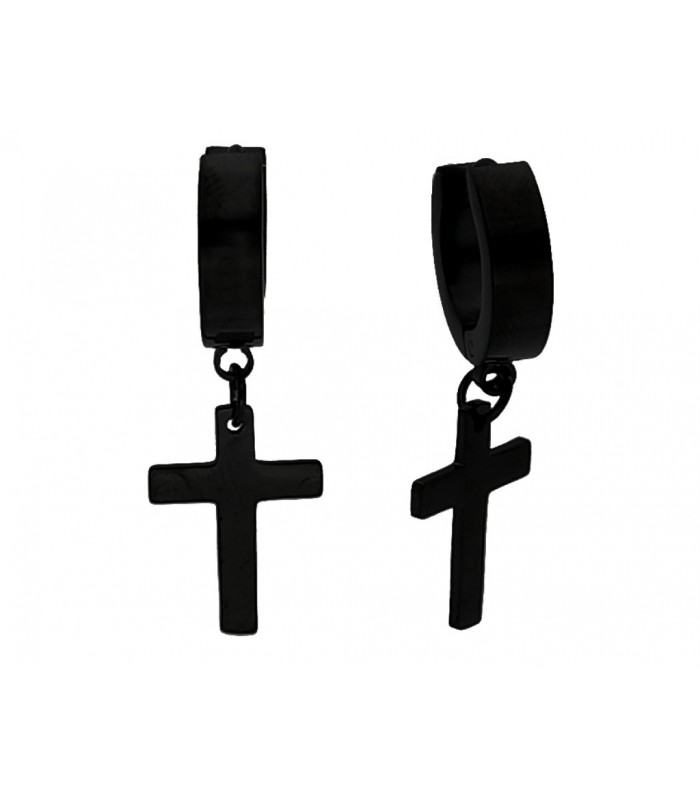 Aro Acero con Cruz Negra