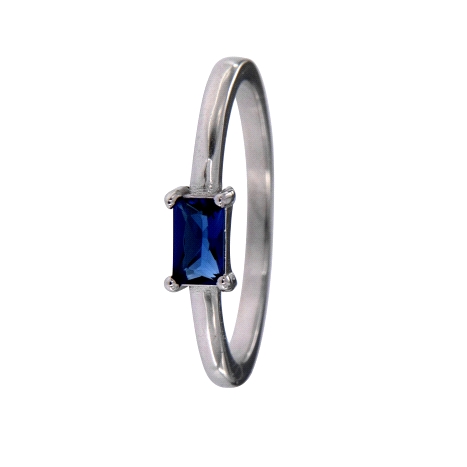 Anillo Plata con Baguette Color - Imagen 5