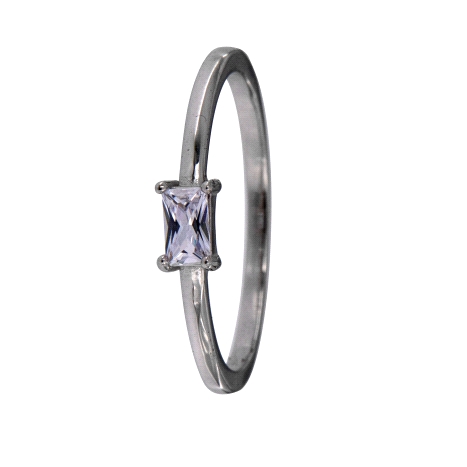 Anillo Plata con Baguette Color - Imagen 3