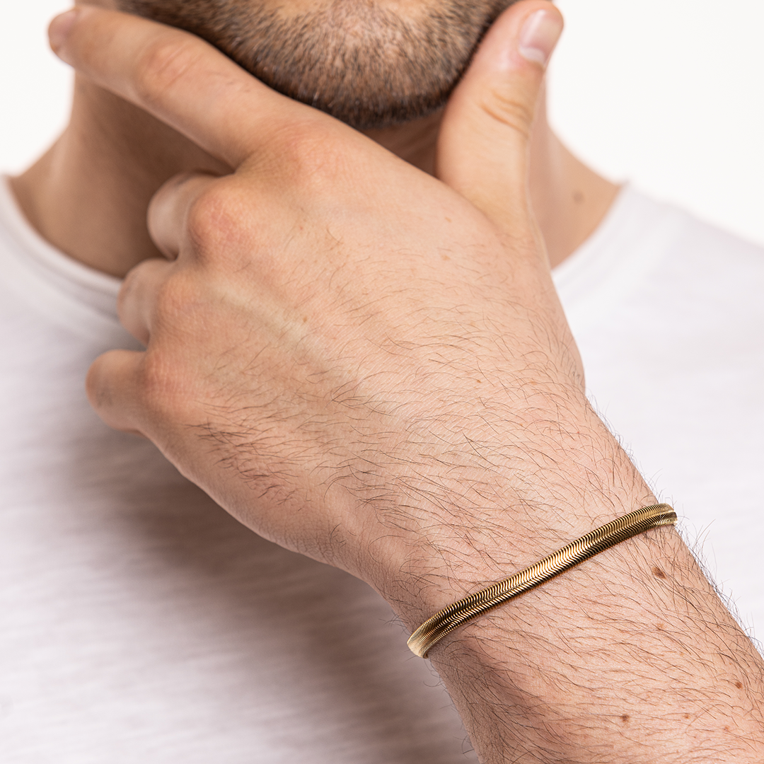 pulsera acero dorada