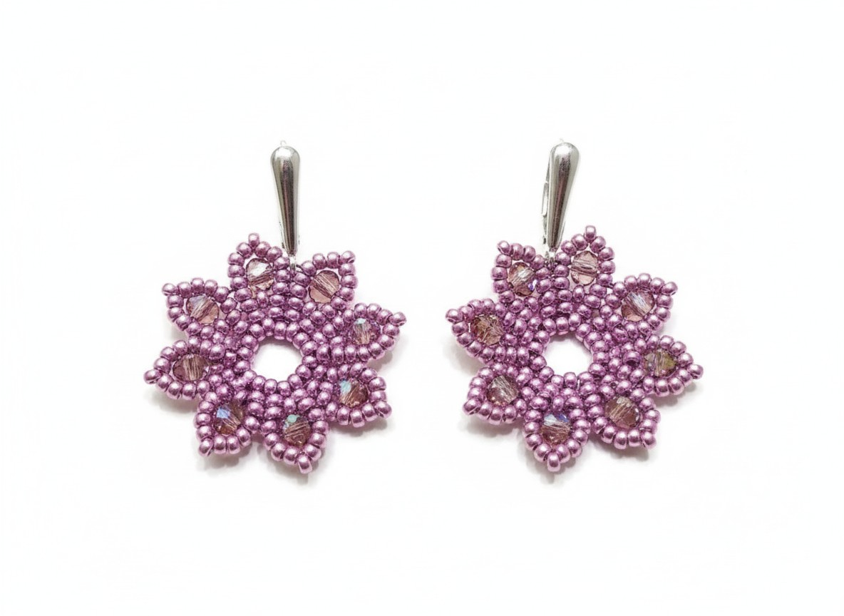 pendientes flor