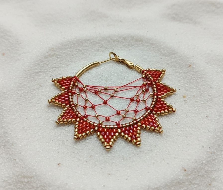 Pendientes Atrapasueños Drac Rojo - Imagen 2