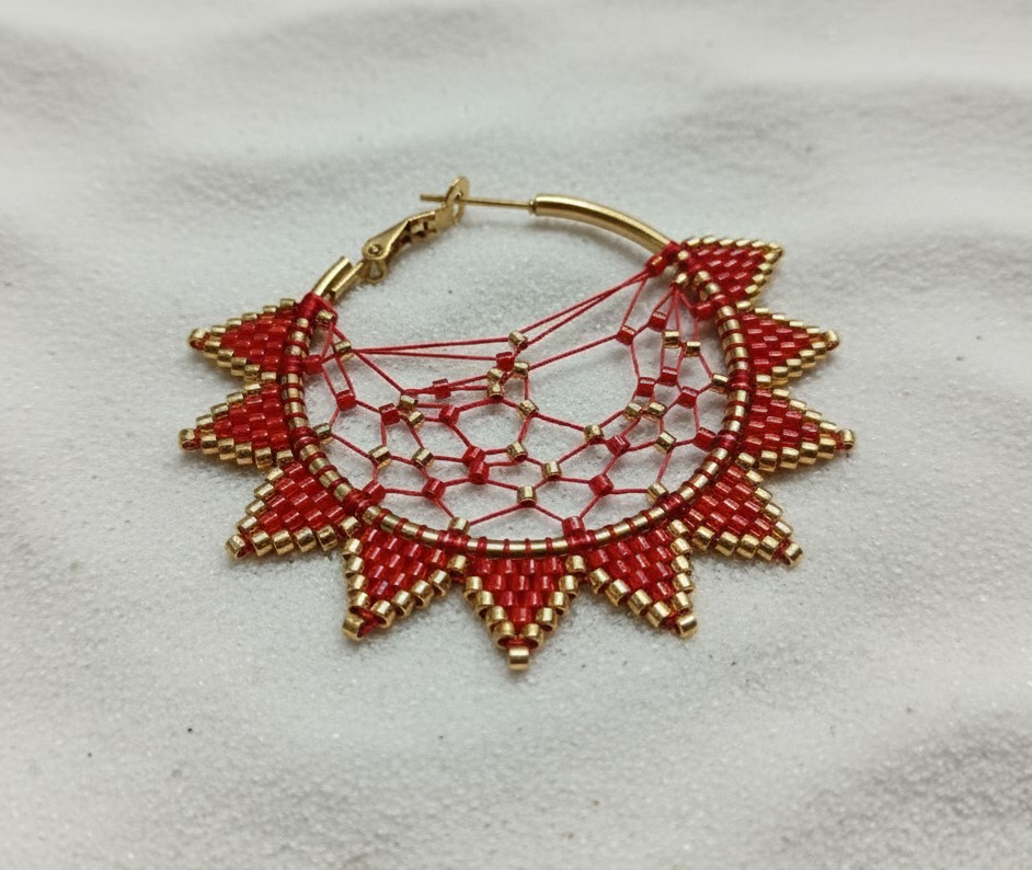 Pendientes Atrapasueños Drac Rojo - Imagen 3