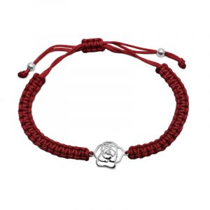 Pulsera Rose Chapada en Granate