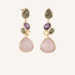 Pendientes piedras natuales