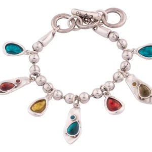 Pulsera con colgantes esmaltados